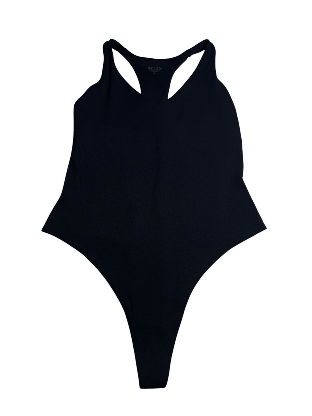 Athleta Black High-Cut Racerback One-Piece Swimsuit